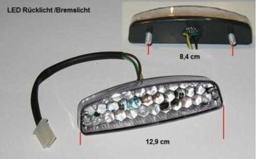 LED Rücklicht/Bremslicht ATV 12 Volt